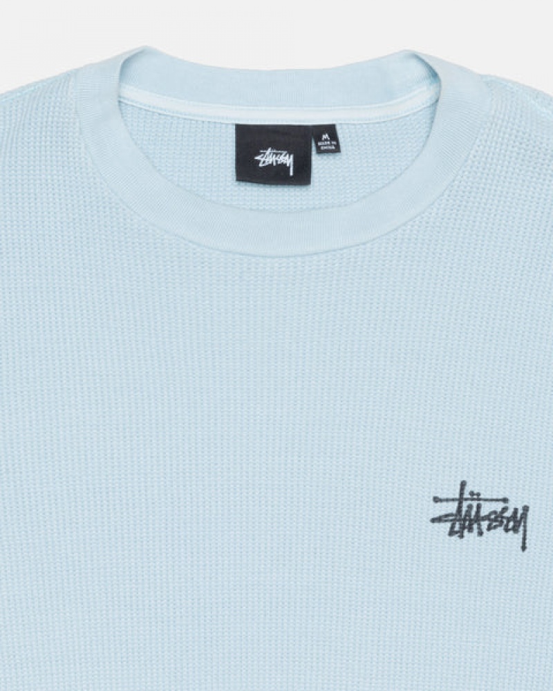 Women Stussy Basic Stock Ls Thermal Tops Light Blue Australia | TWQ-5108