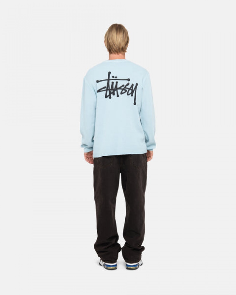 Women Stussy Basic Stock Ls Thermal Tops Light Blue Australia | TWQ-5108