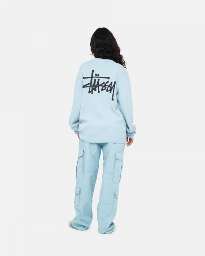 Women Stussy Basic Stock Ls Thermal Tops Light Blue Australia | TWQ-5108