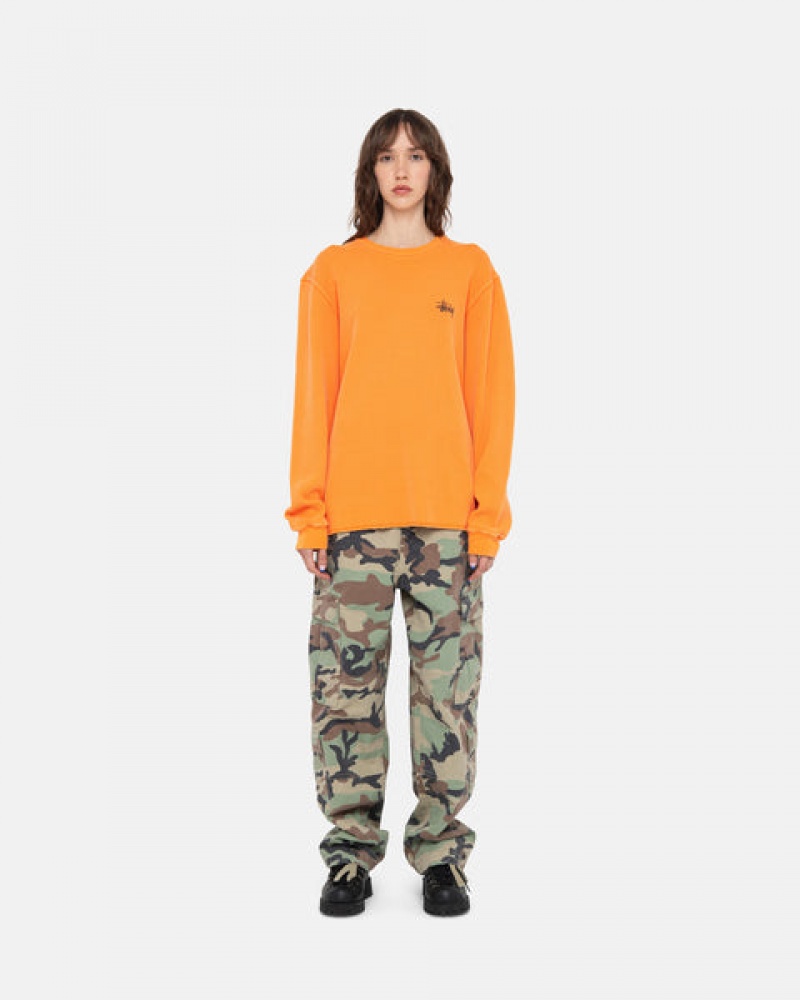 Women Stussy Basic Stock Ls Thermal Tops Orange Australia | BGT-6642