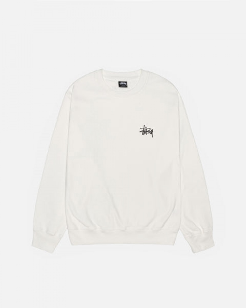 Women Stussy Basic Stüssy Pigment Dyed Crew Sweatshirts Beige Australia | HPG-1811