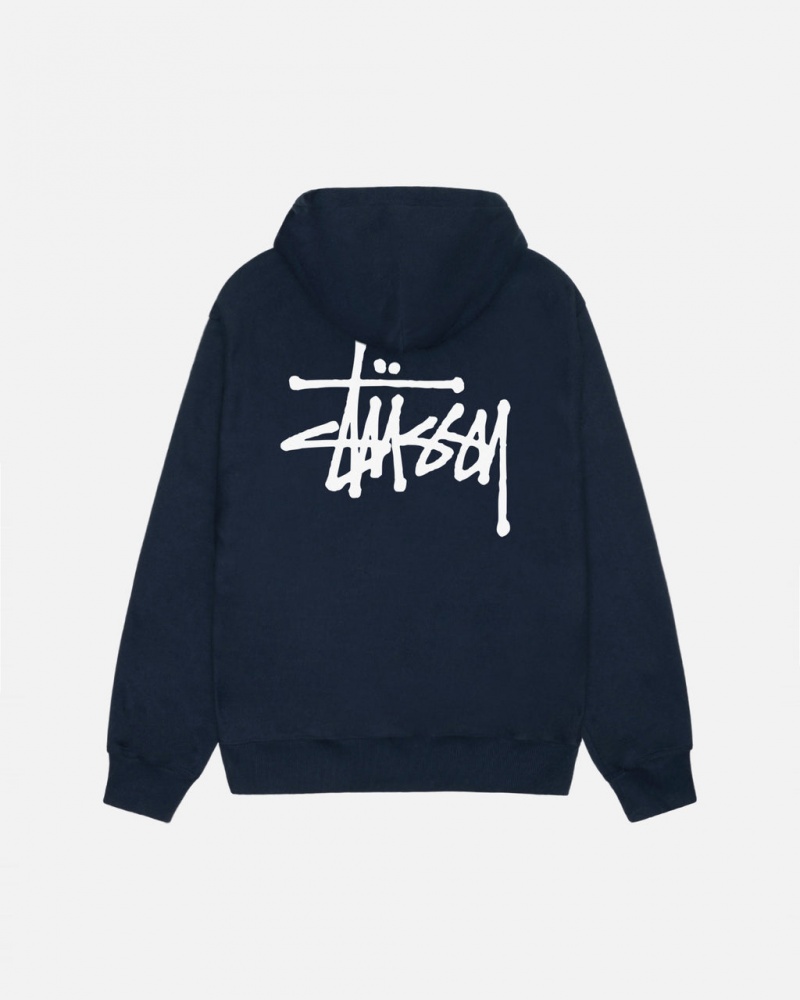 Women Stussy Basic Stussy Hoodie Navy Australia | RDW-9269