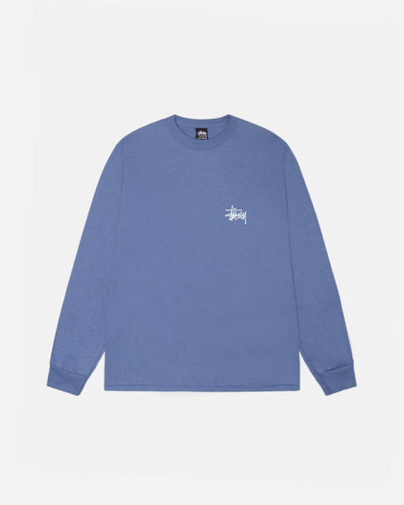 Women Stussy Basic Stussy Ls Tee T Shirt Royal Blue Australia | KHP-5626