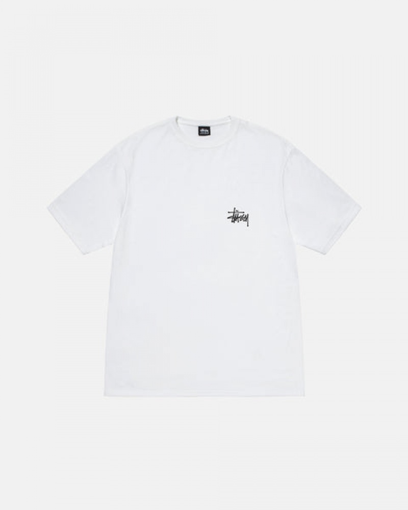 Women Stussy Basic Stussy Tee T Shirt White Australia | RAJ-5698