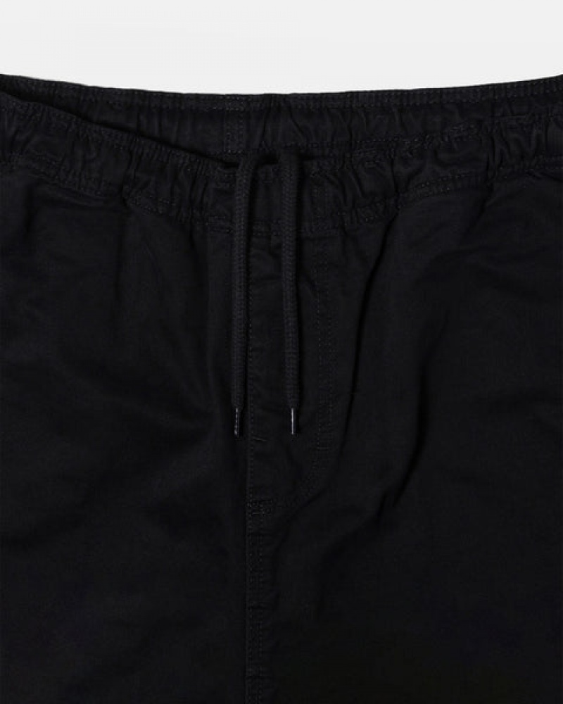 Women Stussy Beach Pant Brushed Cotton Pants Black Australia | VVW-1595