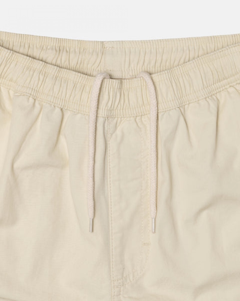 Women Stussy Beach Pant Ripstop Cargo Pants Cream Australia | UXV-0296