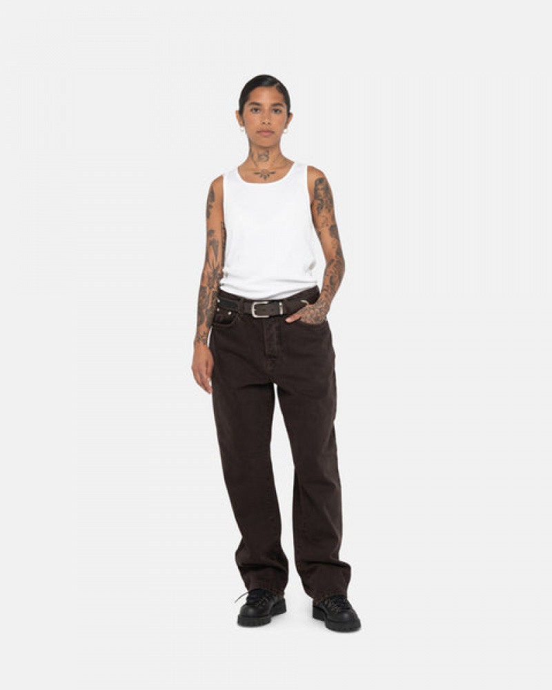 Women Stussy Big Ol' Jean Denim Black Australia | TCQ-0197