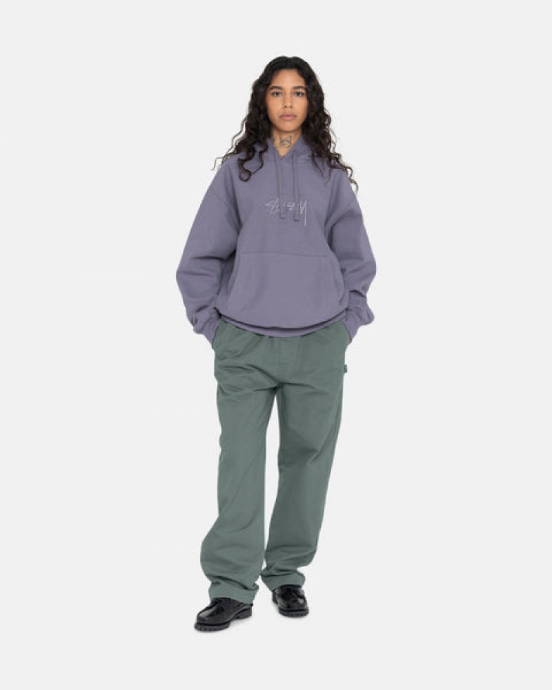 Women Stussy Brushed Beach Pants Green Australia | UMH-6301