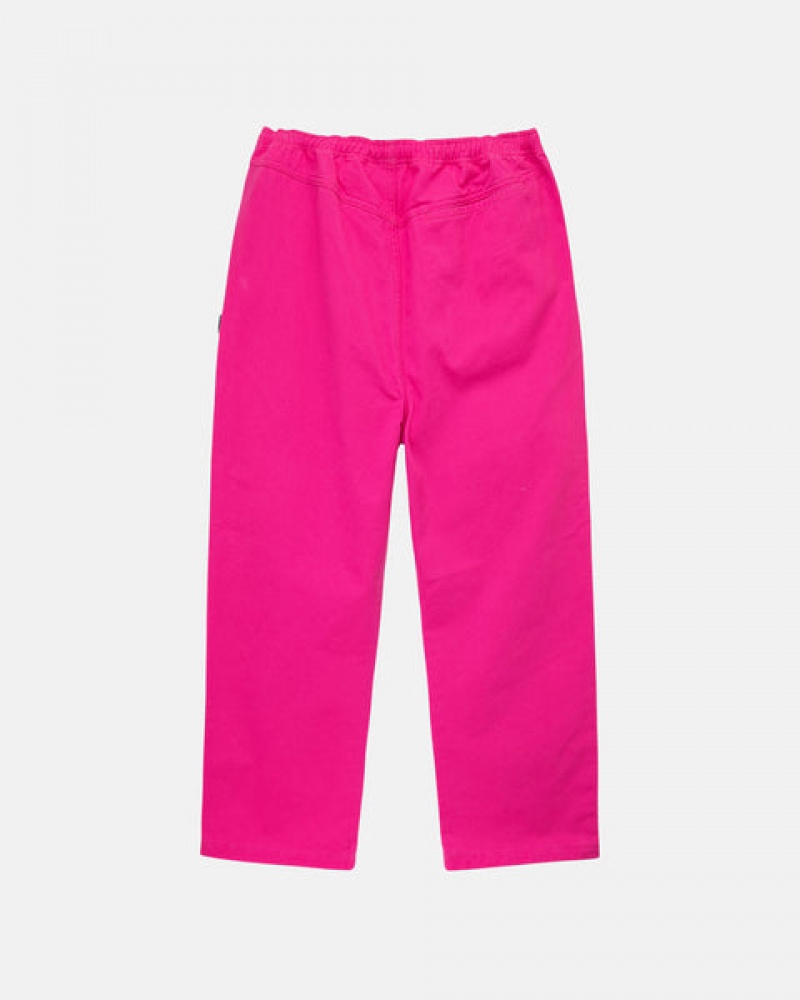 Women Stussy Brushed Beach Pants Pink Australia | XVR-5599