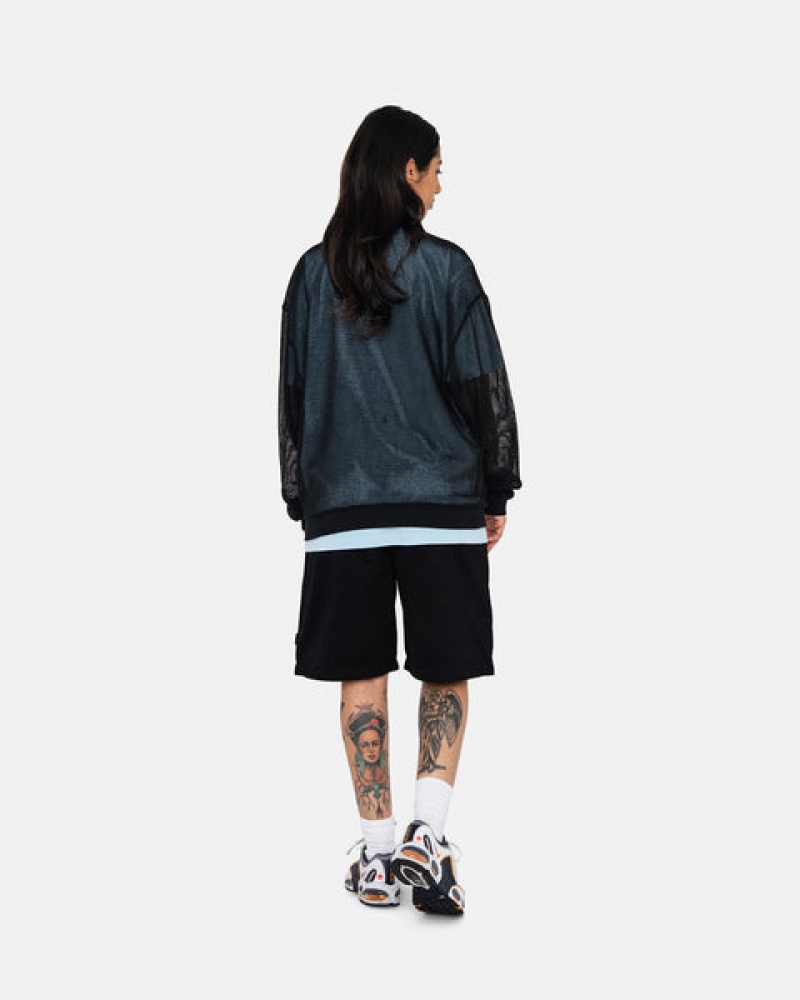 Women Stussy Brushed Beach Shorts Black Australia | KGX-2628