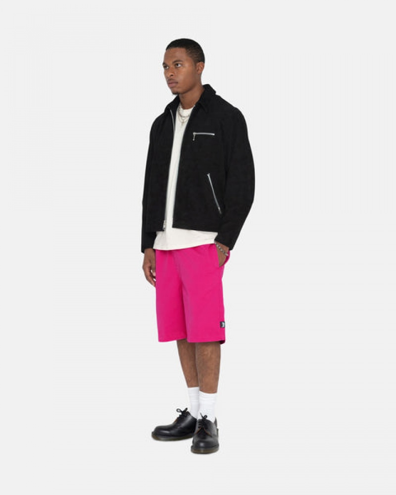 Women Stussy Brushed Beach Shorts Pink Australia | MFW-9931