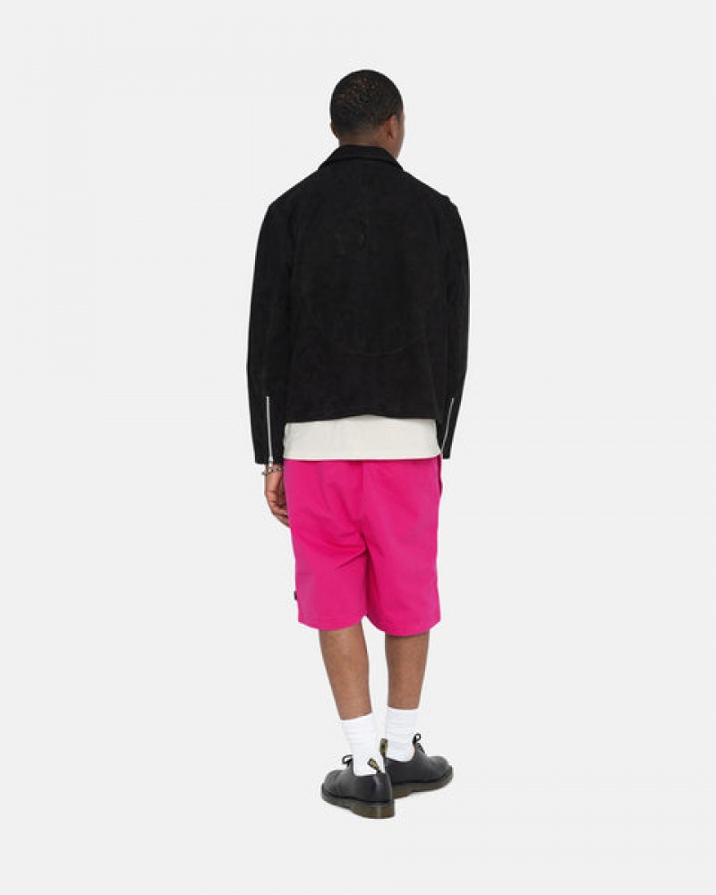 Women Stussy Brushed Beach Shorts Pink Australia | MFW-9931