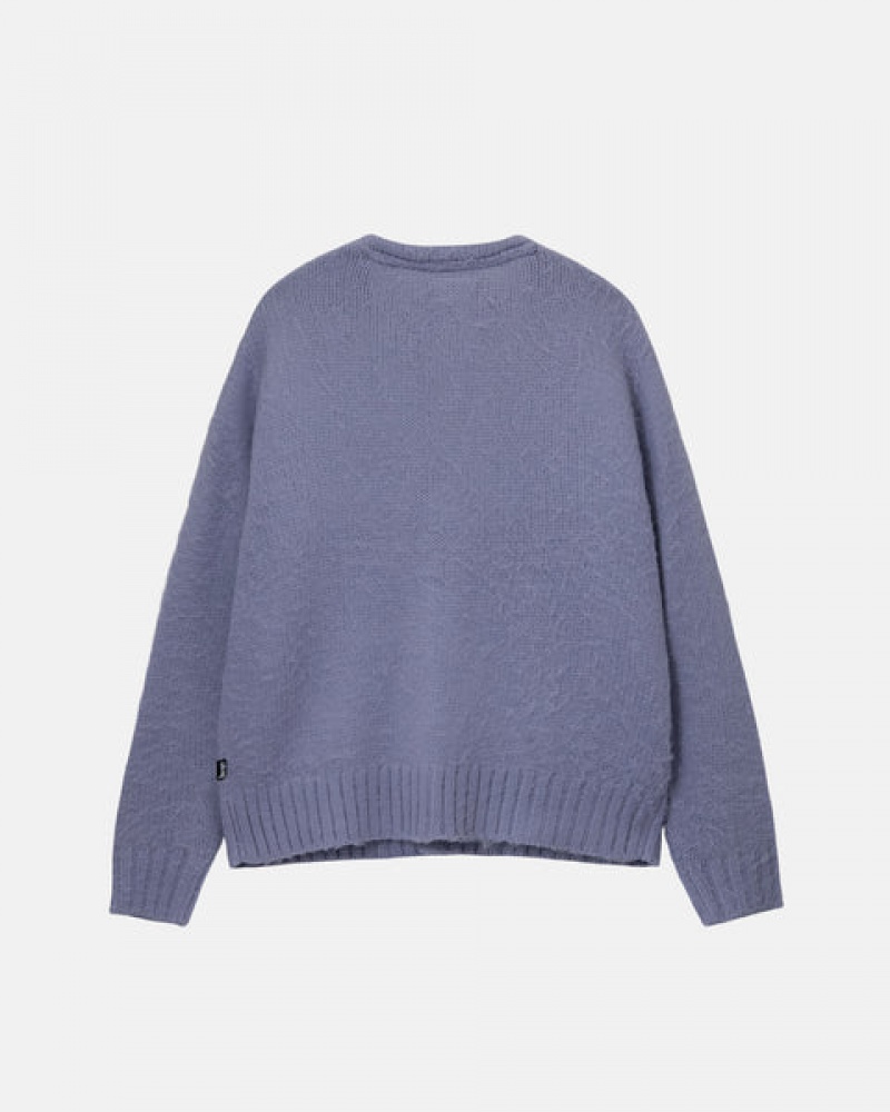 Women Stussy Brushed Cardigan Sweaters Purple Australia | AXJ-4422