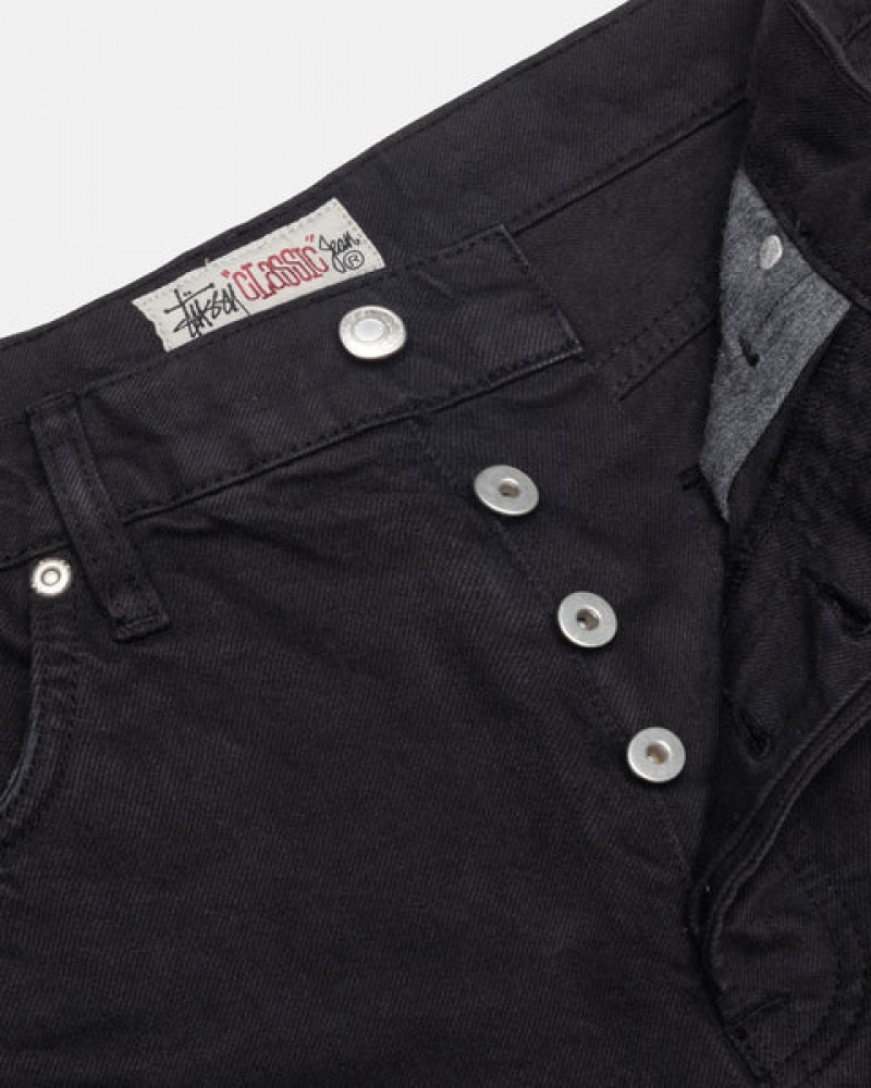 Women Stussy Classic Jean Overdyed Denim Black Australia | SDM-3490