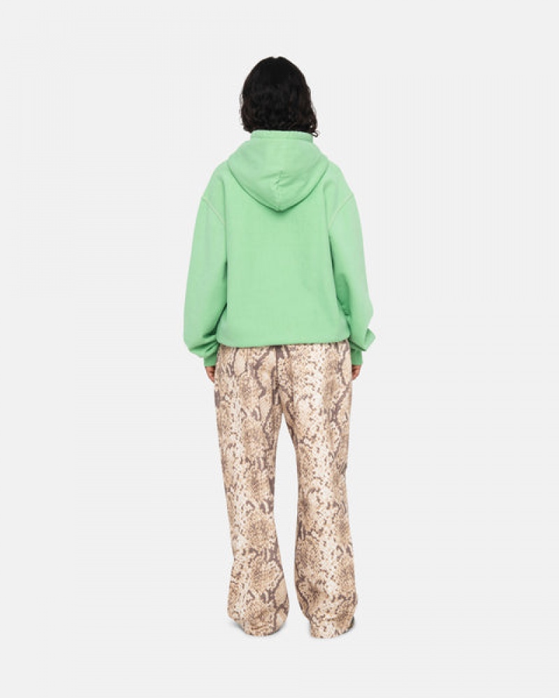 Women Stussy Contrast Stitch Label Hood Sweatshirts Green Australia | JFS-3493