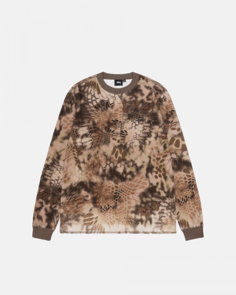 Women Stussy Kryptek Camo LS Thermal Tops Brown Australia | EMY-4042