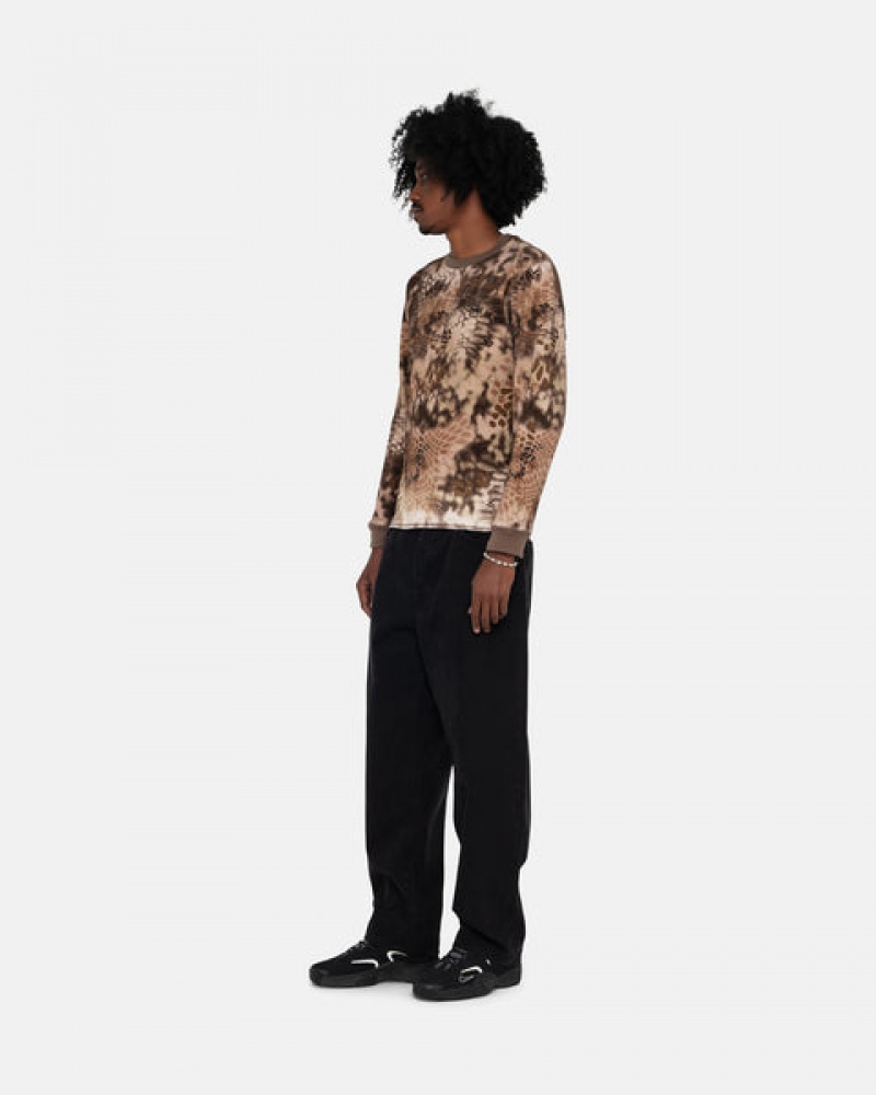 Women Stussy Kryptek Camo LS Thermal Tops Brown Australia | EMY-4042