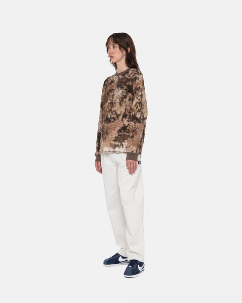 Women Stussy Kryptek Camo LS Thermal Tops Brown Australia | EMY-4042