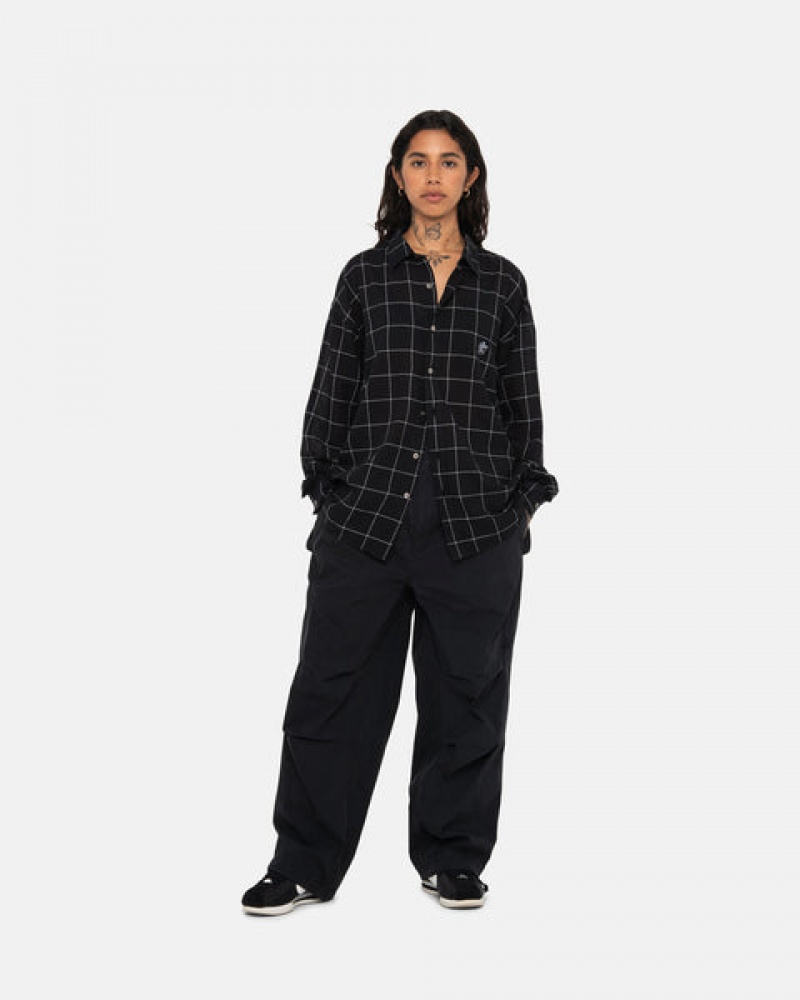 Women Stussy Light Weight Classic Shirts Black Australia | HSF-7029