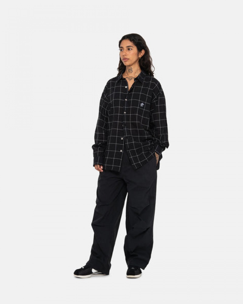 Women Stussy Light Weight Classic Shirts Black Australia | HSF-7029