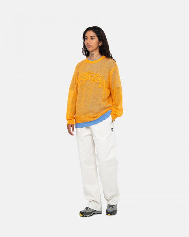 Women Stussy Loose Knit Sweaters Orange Australia | NIA-6439