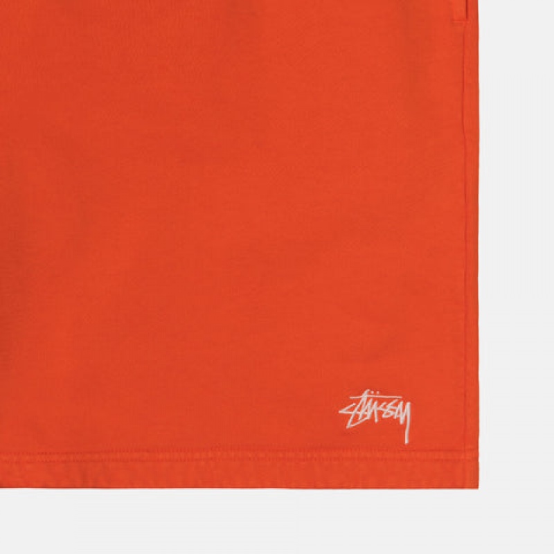 Women Stussy Overdyed Stock Logo Short Sweatshirts Orange Australia | NGB-3372