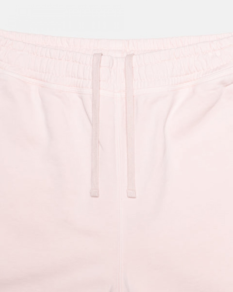 Women Stussy Overdyed Stock Logo Shorts Pink Australia | WPC-7278