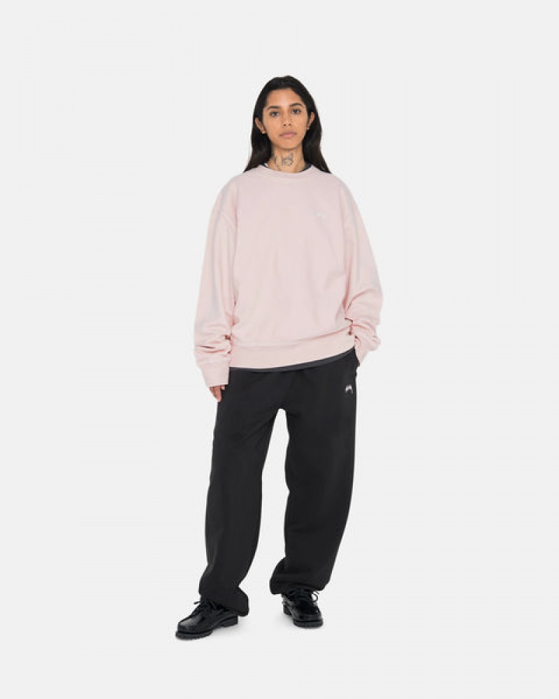 Women Stussy Overdyed Stock Logo Sweatpants Black Australia | PPM-5351