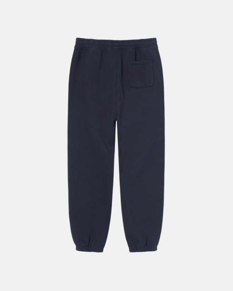 Women Stussy Overdyed Stock Logo Sweatpants Navy Australia | YTH-8514