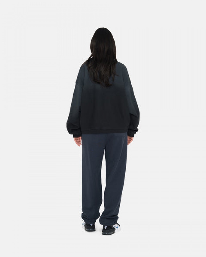 Women Stussy Overdyed Stock Logo Sweatpants Navy Australia | YTH-8514