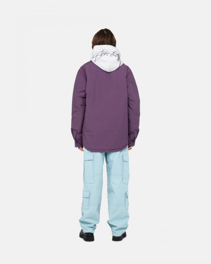 Women Stussy Padded Tech Over Shirts Purple Australia | KUS-8185