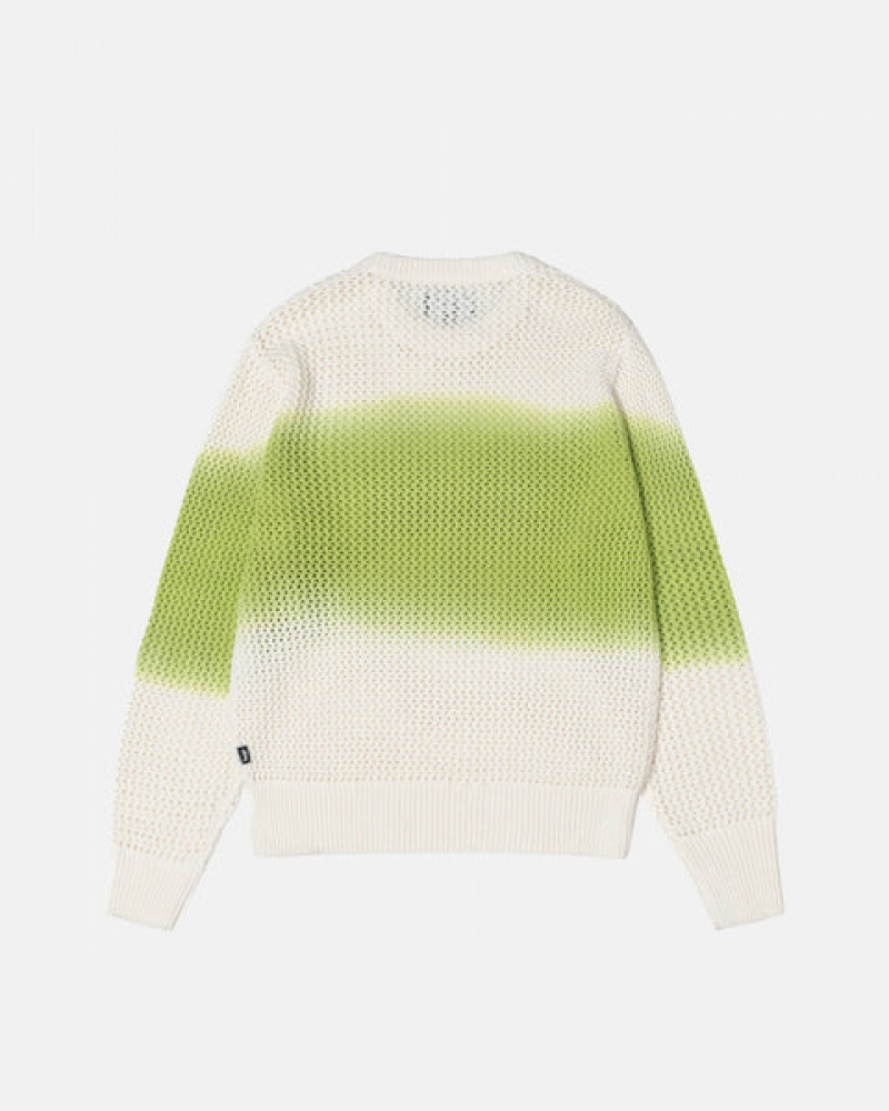 Women Stussy Pigment Dyed Loose Gauge Knit Sweaters Dark Green Australia | VRL-5627