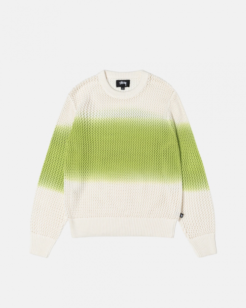 Women Stussy Pigment Dyed Loose Gauge Knit Sweaters Dark Green Australia | VRL-5627