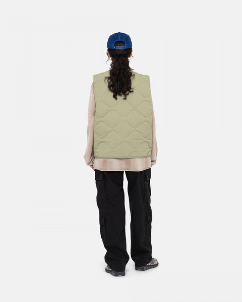 Women Stussy Recycled Nylon Liner Vest Brown Australia | DXX-7804