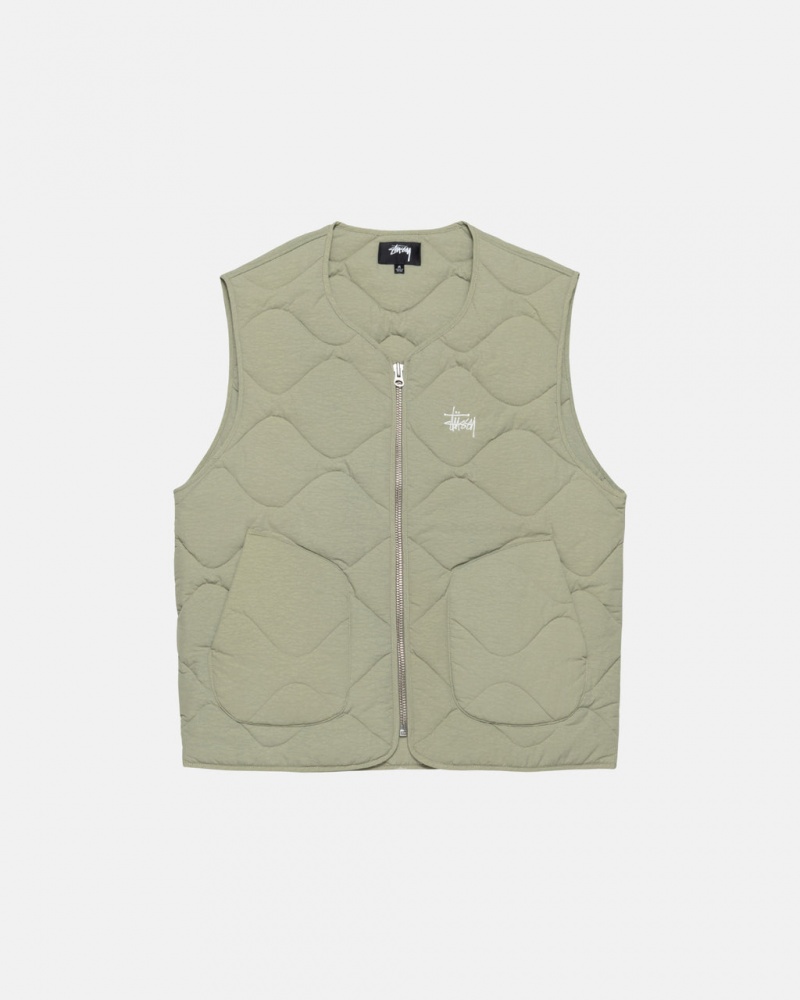 Women Stussy Recycled Nylon Liner Vest Brown Australia | DXX-7804