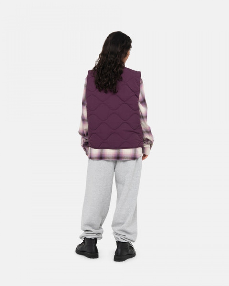 Women Stussy Recycled Nylon Liner Vest Fuchsia Australia | CQO-5358