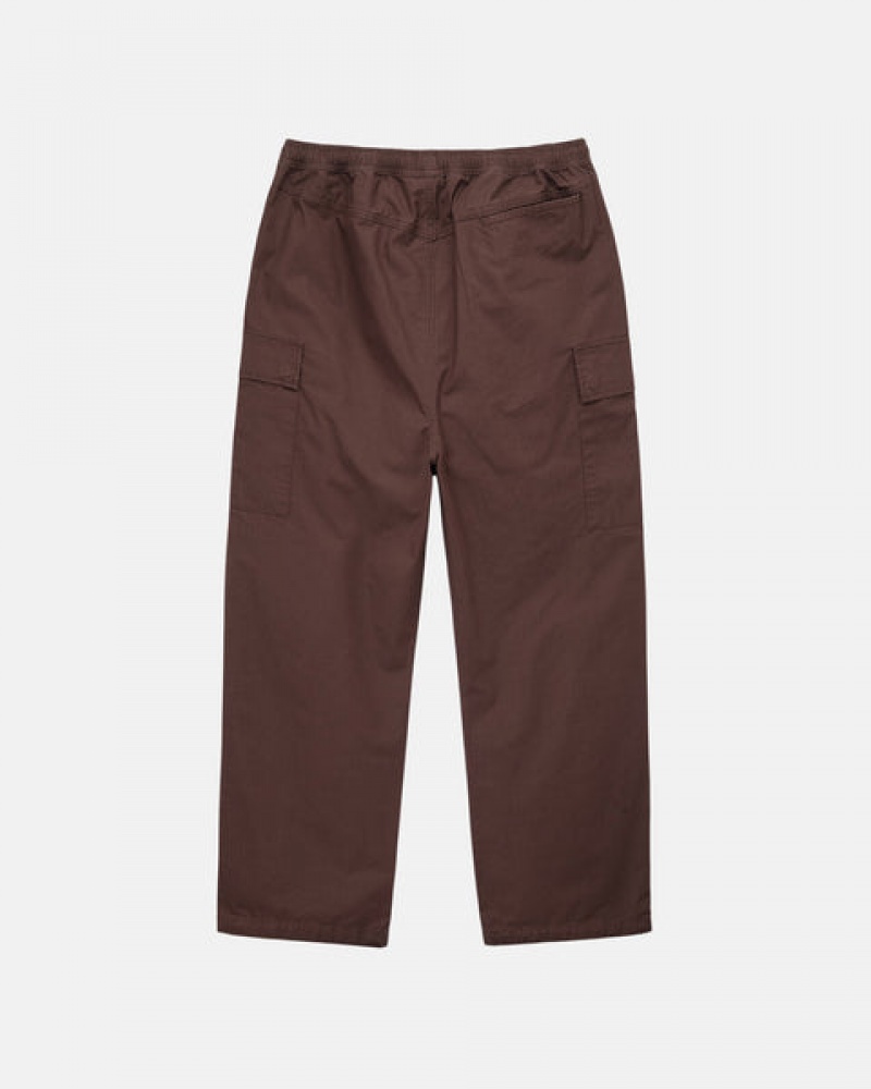 Women Stussy Ripstop Cargo Beach Pants Brown Australia | BPX-3337