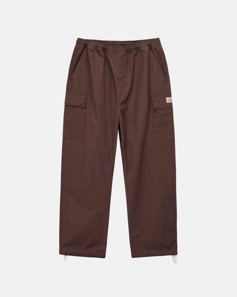 Women Stussy Ripstop Cargo Beach Pants Brown Australia | BPX-3337