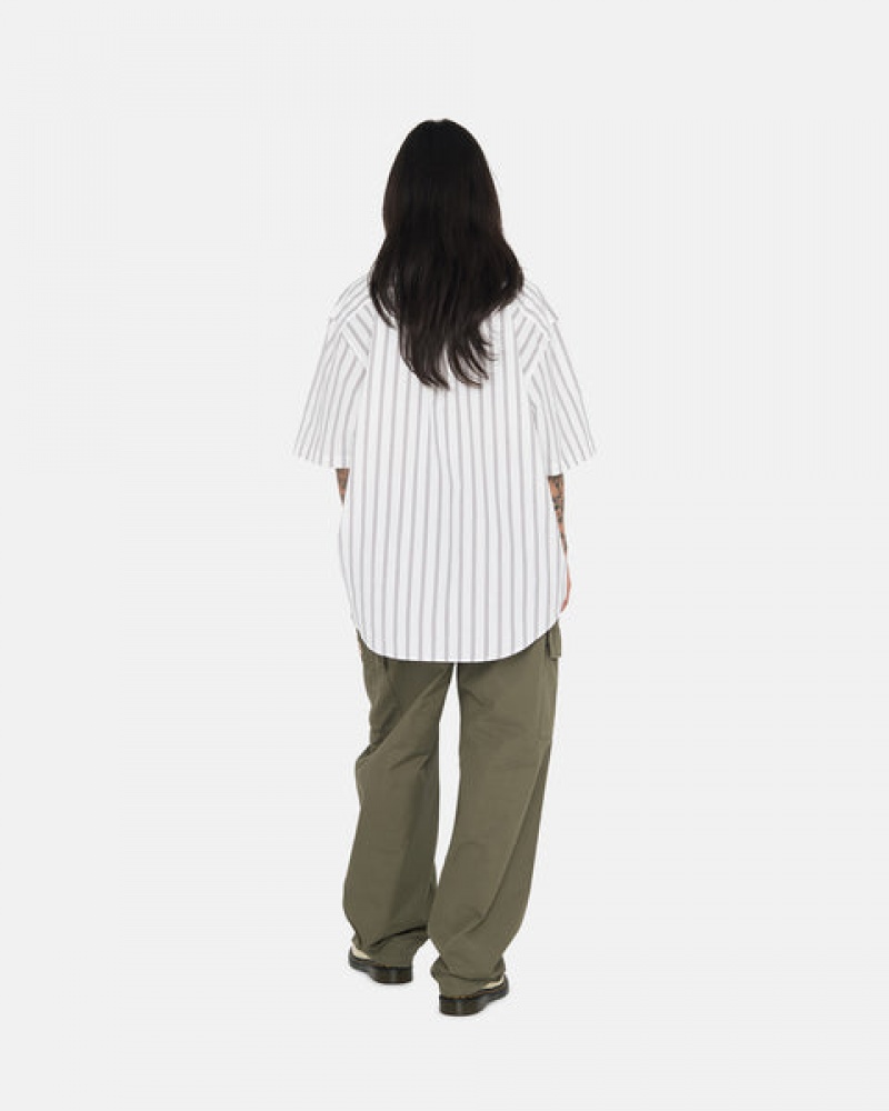 Women Stussy Ripstop Cargo Beach Pants Olive Australia | XER-5457