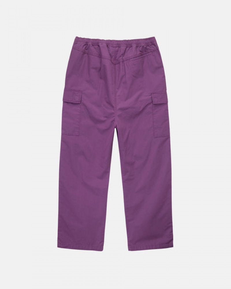 Women Stussy Ripstop Cargo Beach Pants Purple Australia | RDW-8269