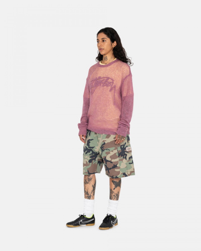 Women Stussy Ripstop Cargo Beach Shorts Camo Australia | VBZ-8529