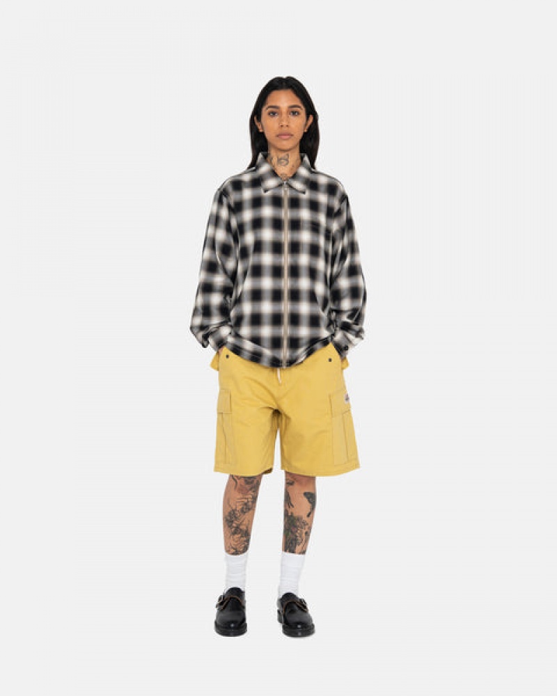 Women Stussy Ripstop Cargo Beach Shorts Yellow Australia | ATW-4909