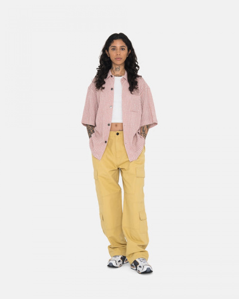 Women Stussy Ripstop Surplus Cargo Pants Yellow Australia | NHO-5057