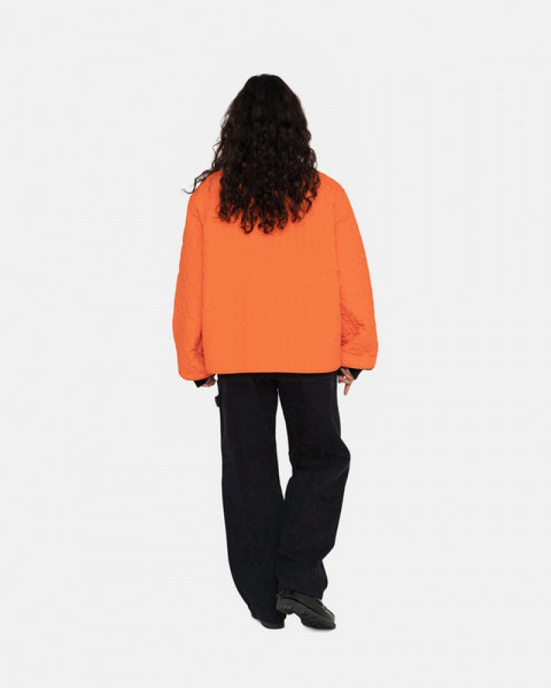 Women Stussy S Quilted Liner Jackets Orange Australia | ECP-3745