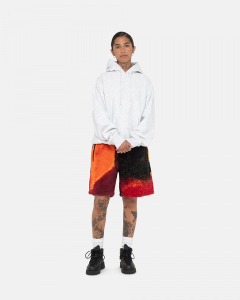 Women Stussy Sherpa Shorts Black / Red Australia | AKT-5815