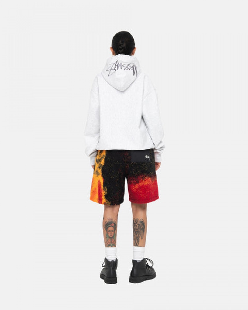 Women Stussy Sherpa Shorts Black / Red Australia | AKT-5815