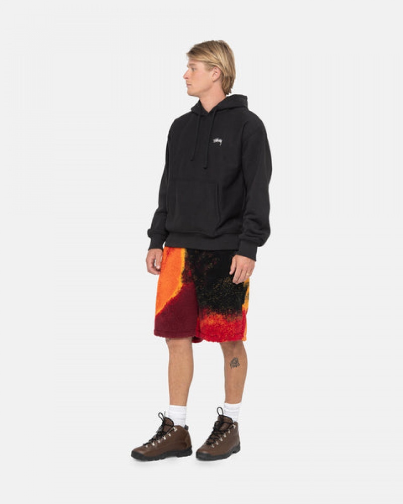 Women Stussy Sherpa Shorts Black / Red Australia | AKT-5815