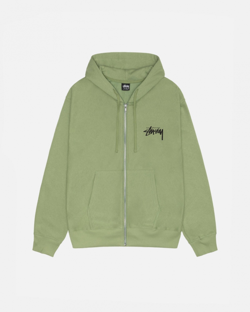 Women Stussy Skate Tough Zip Hoodie Green Australia | XSL-5001