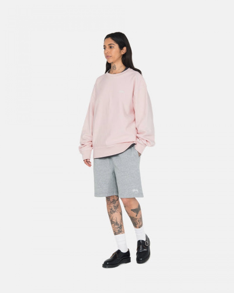 Women Stussy Stock Logo Sweat Short Sweatshorts Grey Australia | RPB-1085