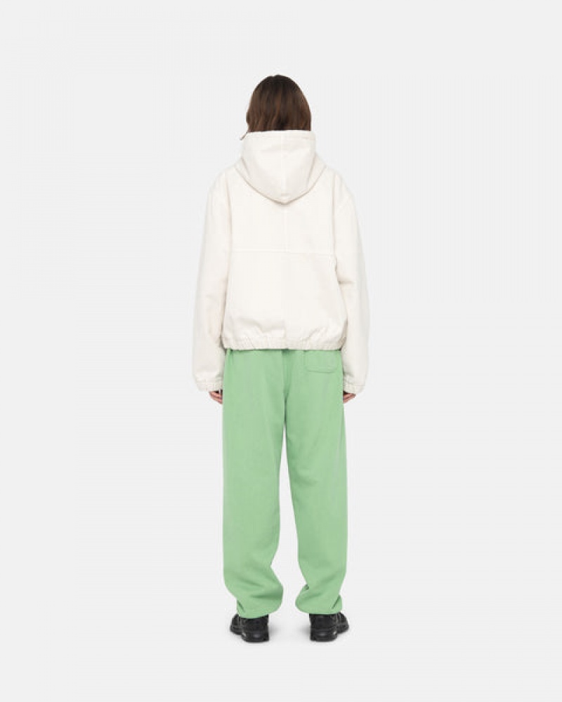 Women Stussy Stock Logo Sweatpants Green Australia | YJN-0747